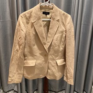 Talbots Tan Linen Blazer